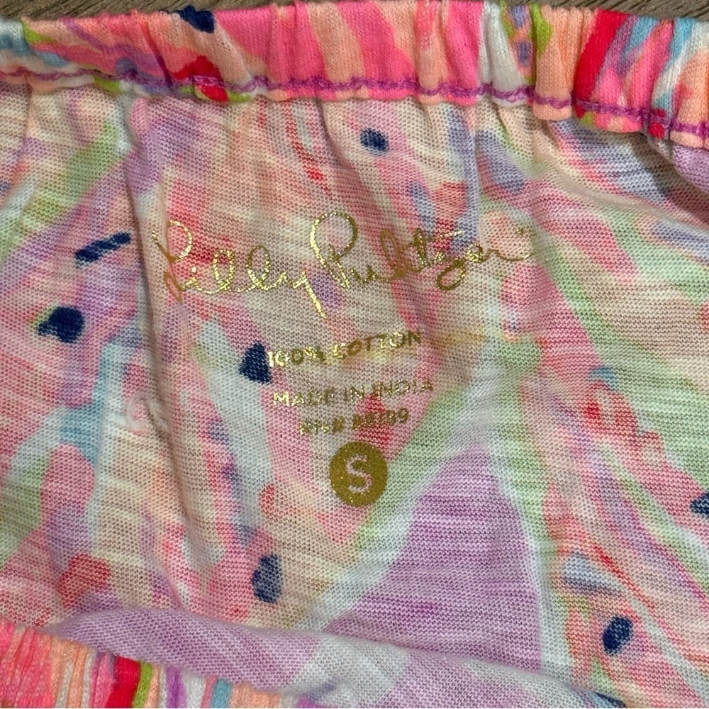 Lilly Pulitzer Small Amethyst Sunseekers Enna Off Shoulder Blouse Preppy Resort - Picture 3 of 5